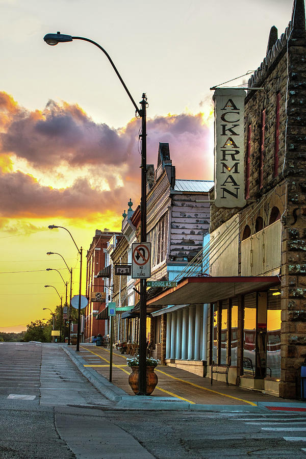 Architecture Photograph - Sunset on Main Street by Jolynn Reed