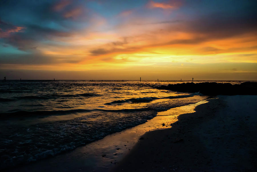 Sunset on Marco Island Photograph by Debra Kewley