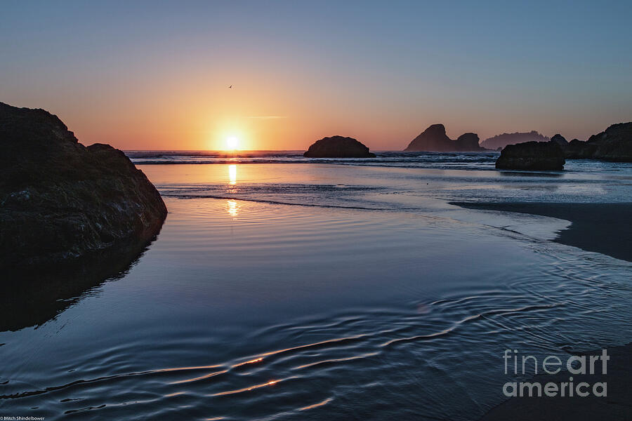 Sunset On Moonstone Beach Photograph