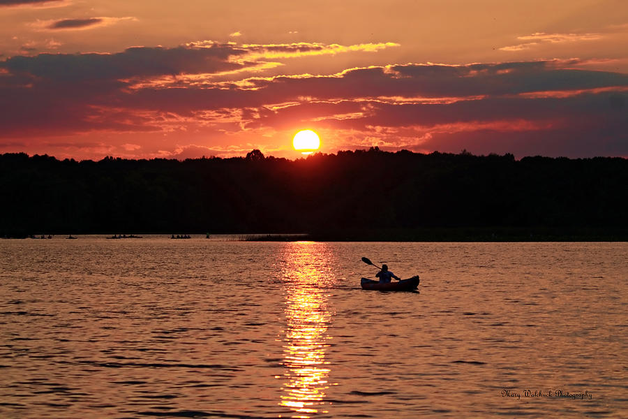 Sunset on Nimisila Lake Photograph by Mary Walchuck
