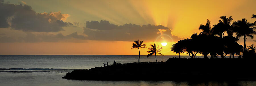 Sunset on Oahu Photograph by Monroe Payne