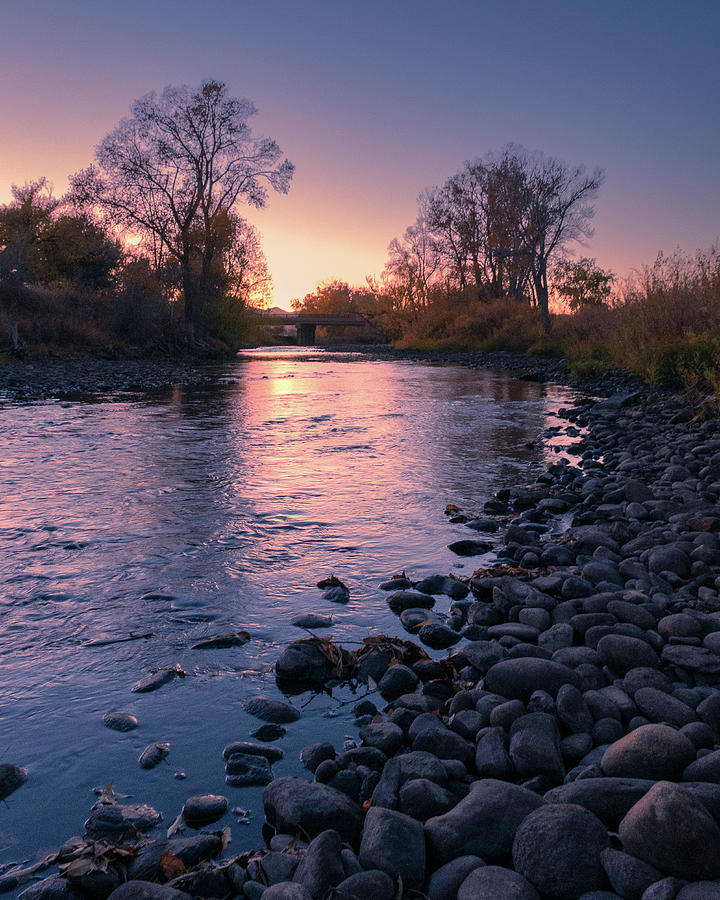 Sunset on Poudre Photograph by Monte Stevens