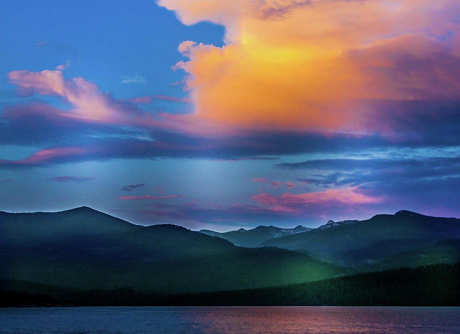 Landscape Photograph - Sunset on Priest Lake 2 by David Patterson