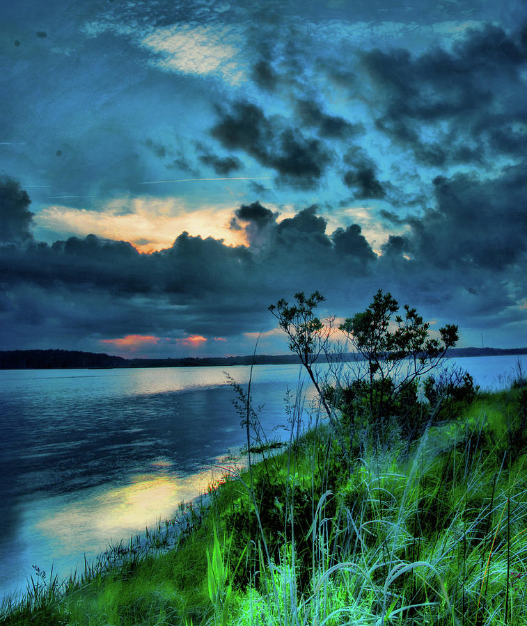 Sunset on Rehoboth Bay. DE Photograph by Bill Jonscher