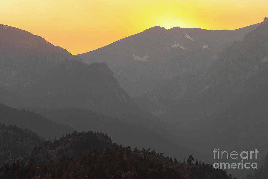 Sunset On Rocky Mountain National Park Photograph