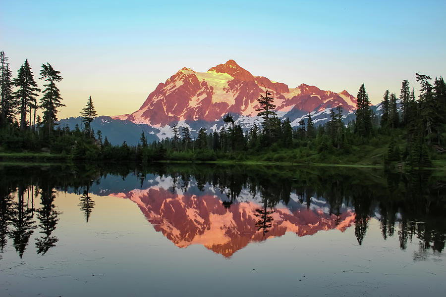 Sunset on Shuksan Photograph by Laura Holicky - Fine Art America