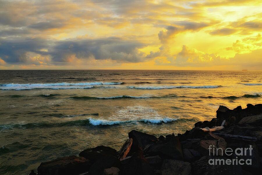Sunset on South Jetty A Photograph by Lauren Leigh Hunter Fine Art Photography