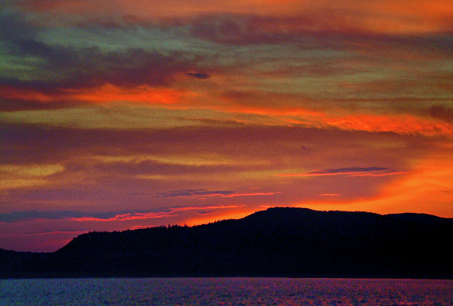 Sunset on Squam Lake New Hampshire Photograph by Nancy Griswold