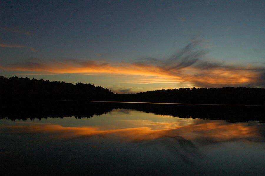 Sunset on Streeter Lake Photograph by Mark Belfield - Fine Art America