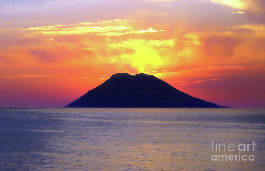 Sunset On Stromboli Photograph by Mel Steinhauer