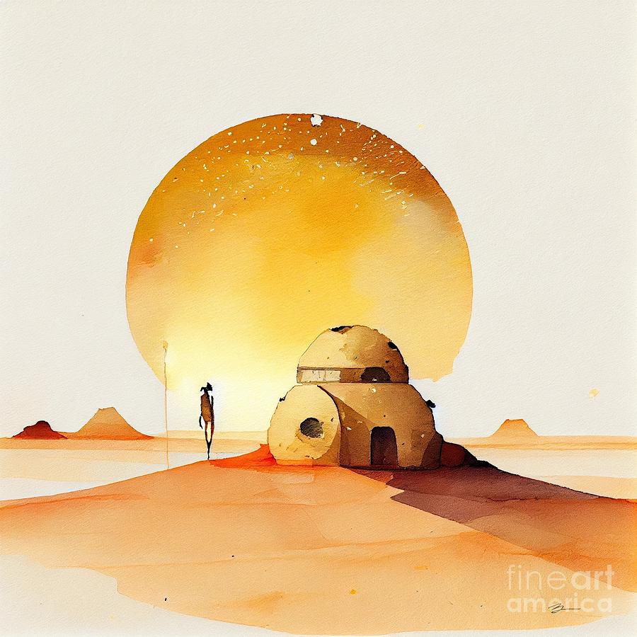 Sunset On Tatooine Digital Art By Joshua Barrios Fine Art America 6474