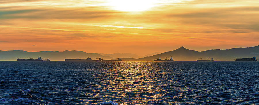 Sunset on the Aegean Sea Photograph by Douglas Wielfaert