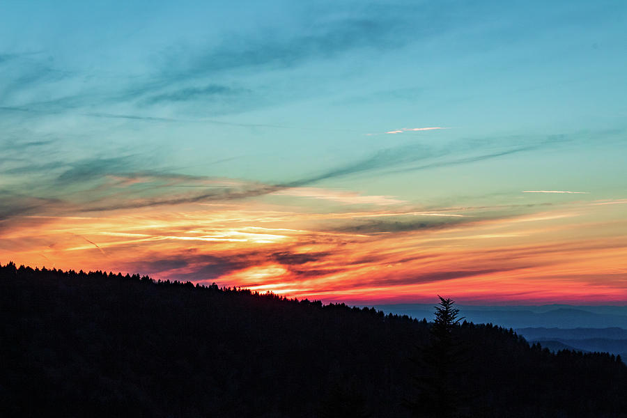 Sunset on the Appalachian Trail at Round Bald Photograph by Cynthia Clark