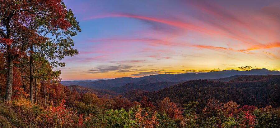 Sunset On The Blue Ridge Parkway Photograph by Mark Papke