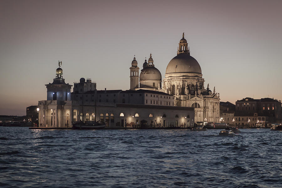 Sunset on the Gran Canal Photograph by Adriano Ficarelli