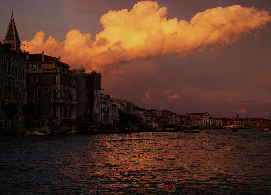 Sunset On The Grand Canal Photograph by Walter Fahmy