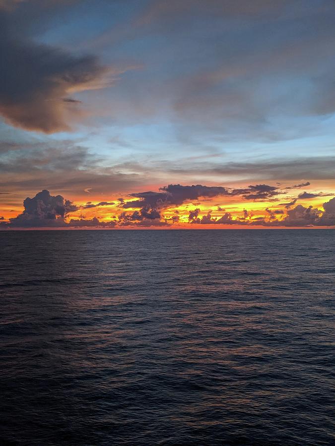 Fiery sunset on the Gulf Photograph by Dan Strickland - Fine Art America