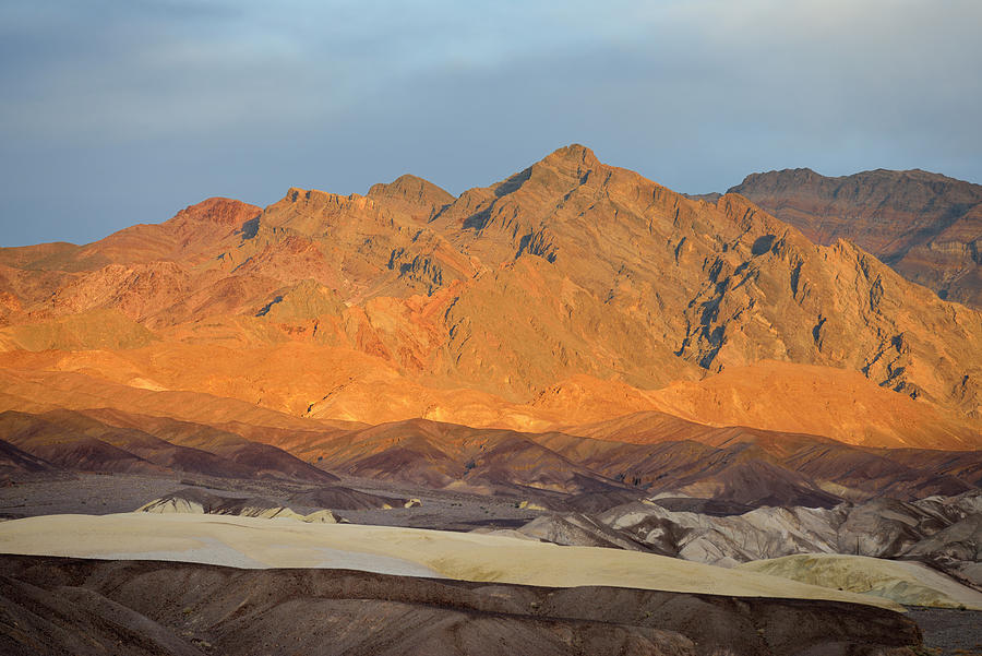 Sunset on the hills above Furnace Creek, Death Valley, California Photograph by Kevin Oke