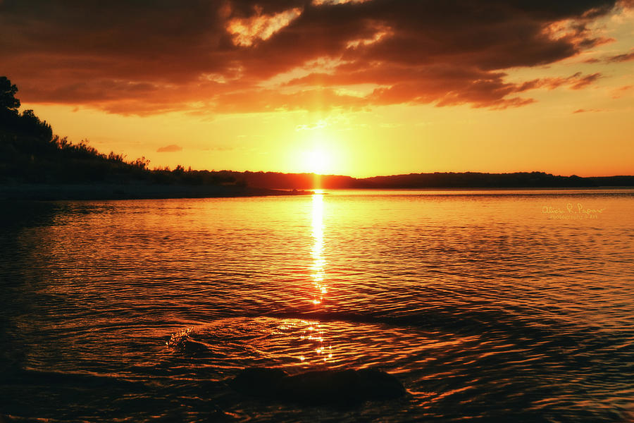 Water Photograph - Sunset On The Lake by Alicia R Paparo Water Photograph - Sunset On The Lake by Alicia R Paparo