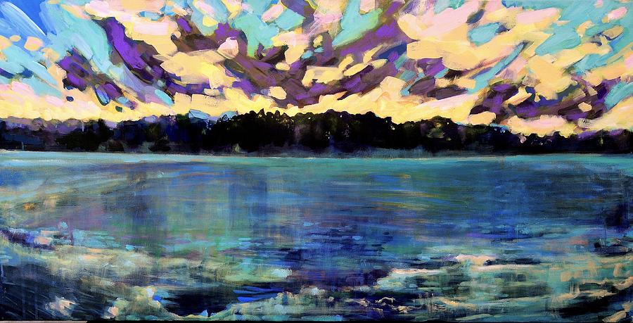 Landscape lake painting  Painting by Marysue Ryan