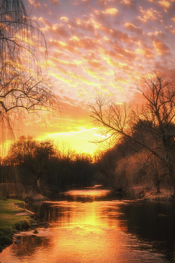 Sunset on the Little Lehigh Creek Photograph by Jason Fink