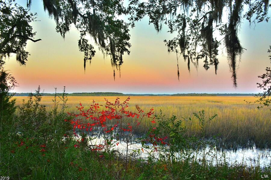 Sunset On The Marsh Photograph by Lisa Wooten