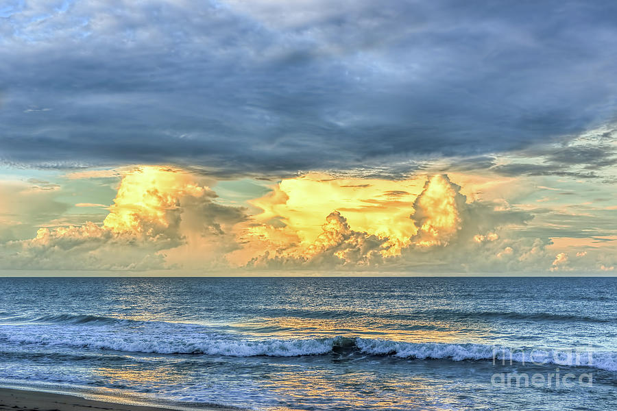 Sunset On The Ocean Hutchinson Island Florida Photograph by Olga Hamilton