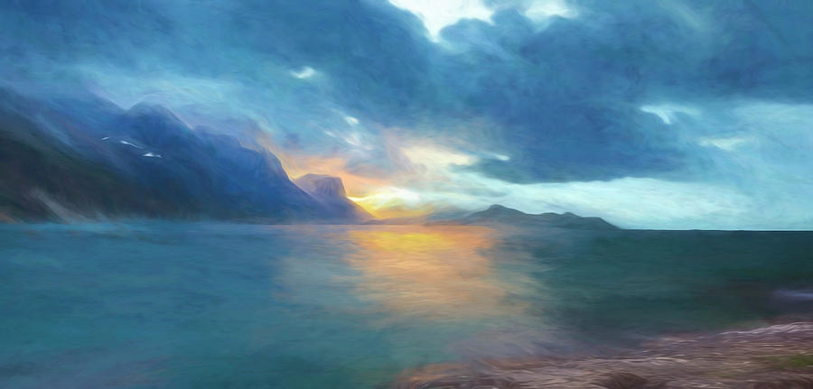 Sunset On The Ocean Mixed Media by Steven Richardson