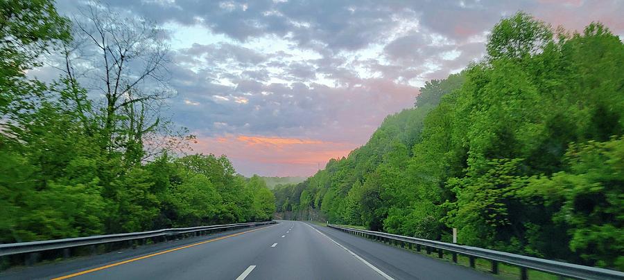 Sunset on the Open Road Photograph by Ally White