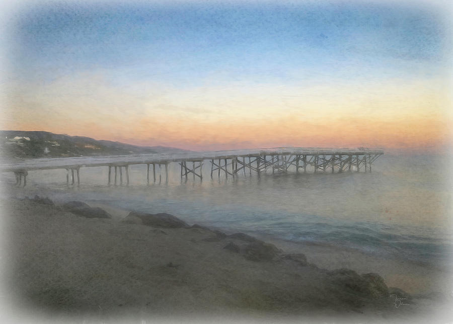 Sunset on the Pier Digital Art by Teresa Wilson