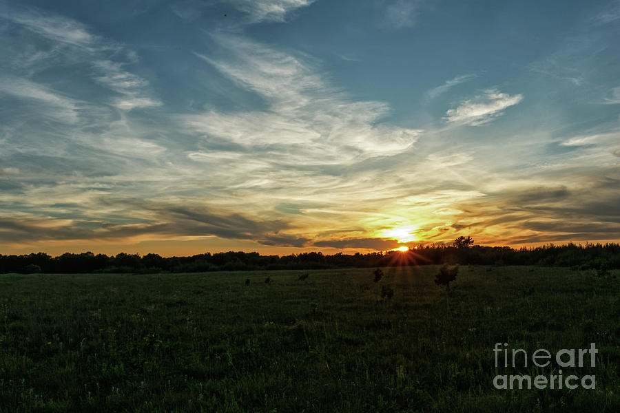 Sunset on the Prairie Photograph by Natural Focal Point Photography