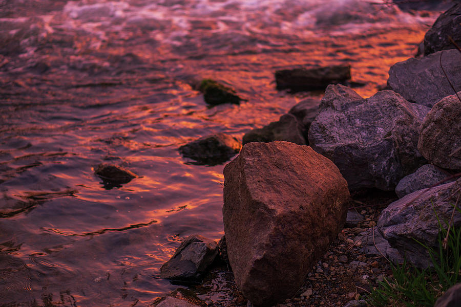 Sunset on the Rocks Photograph by Jason Fink