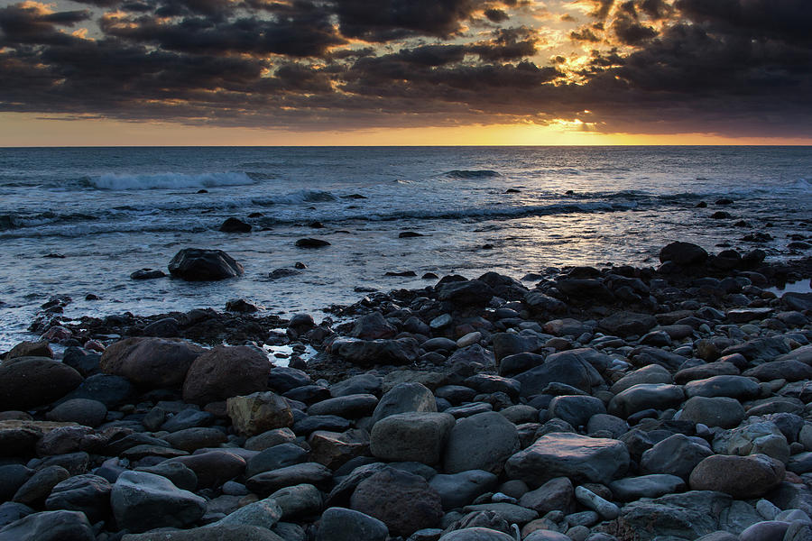 Sunset on the Rocks Photograph by Josu Ozkaritz