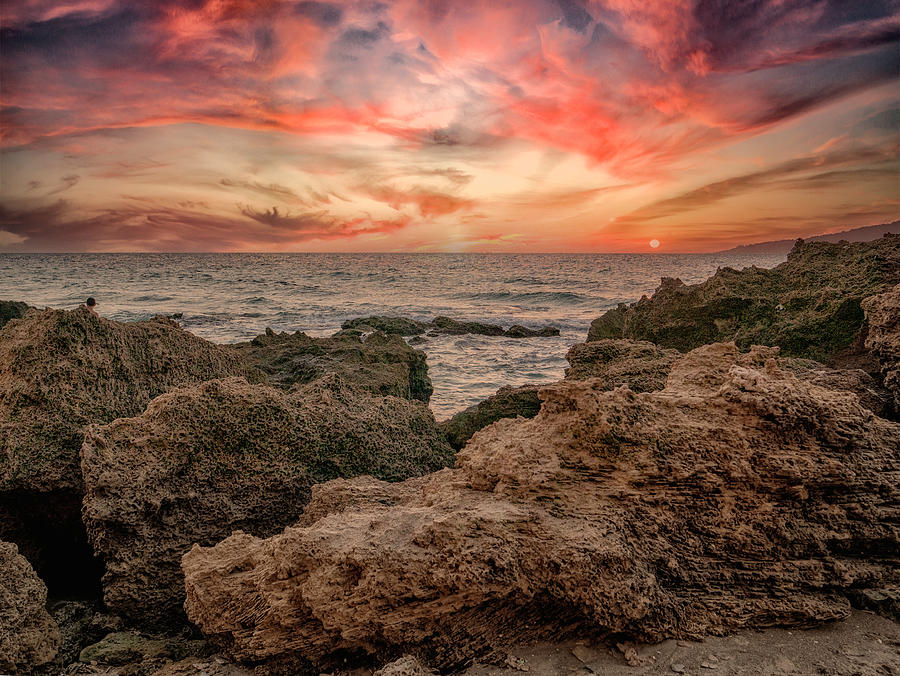 Sunset on the Rocks Photograph by Uri Baruch