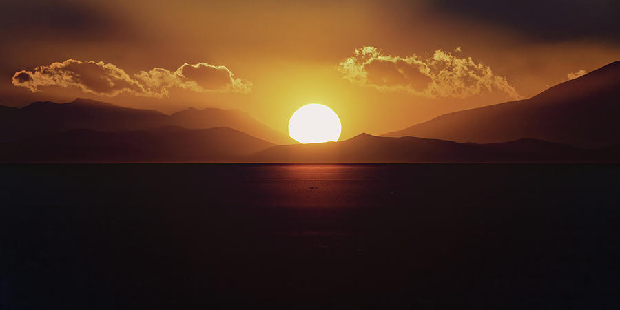 Sunset On The Salar Photograph by Ron Dubin