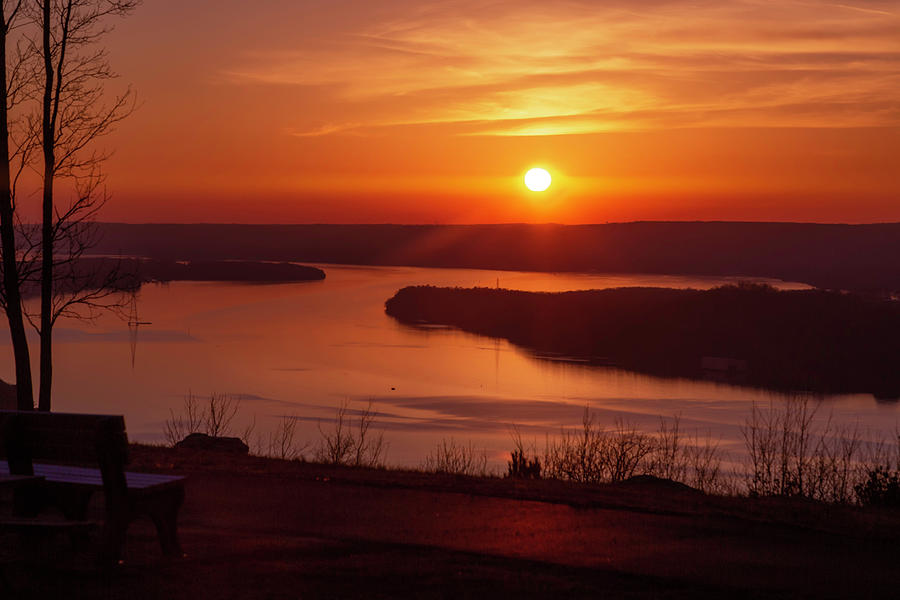 Sunset on the Tennessee River Photograph by John McQuiston | Fine Art ...