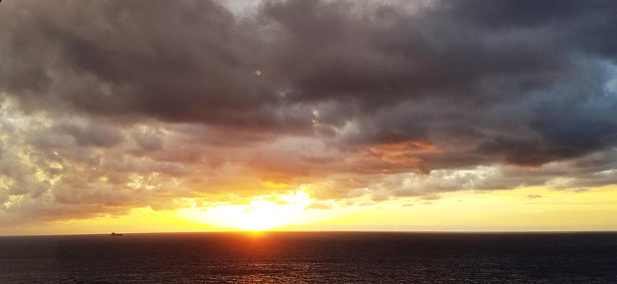 Sunset on the Ocean 1 Photograph by Aldane Wynter