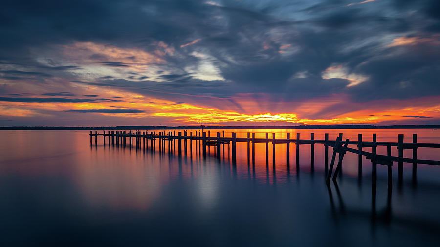 Sunset on the Wicomico River Photograph by Ed Vaden - Fine Art America