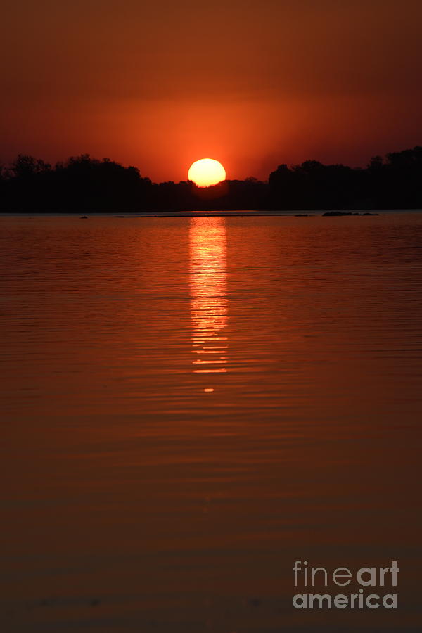 Sunset On The Zambezi River, End Of The Day. Photograph by Tom Wurl