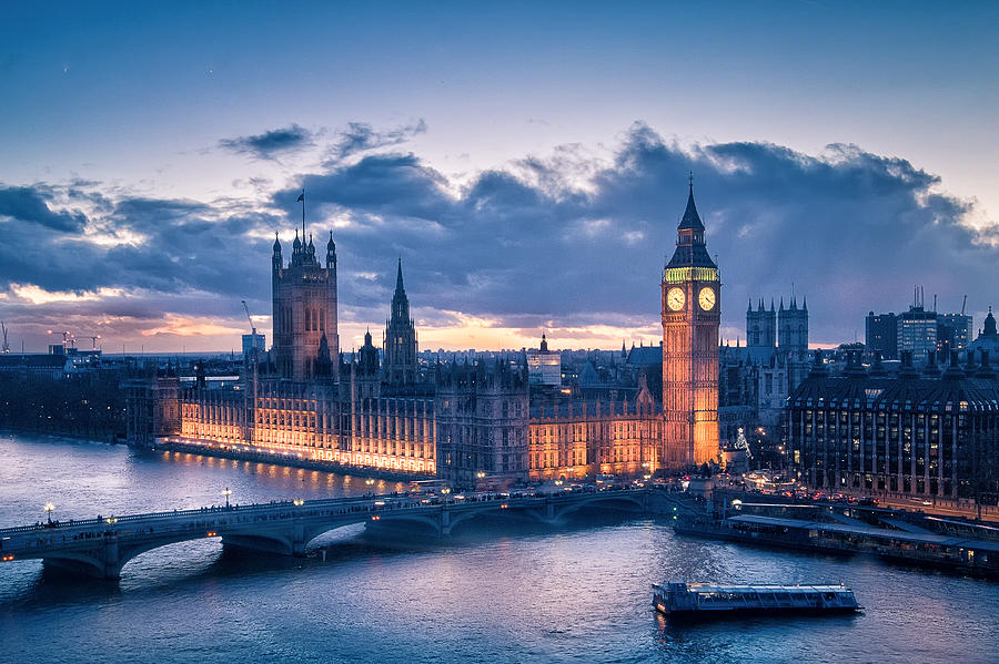 Sunset on Westminster Palace Photograph by Robin-Angelo Photography