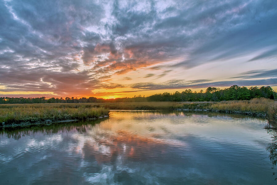 Sunset on Wythe Creek Photograph by Jerry Gammon