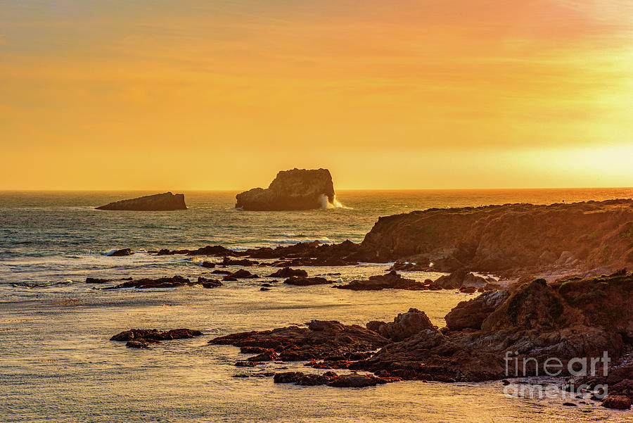Sunset Photograph - Sunset Over Big Sur by Art Wager