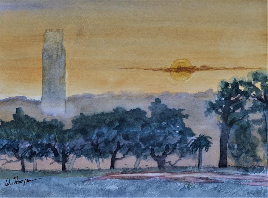 Sunset Over Bok Tower Gardens Painting by Warren Thompson