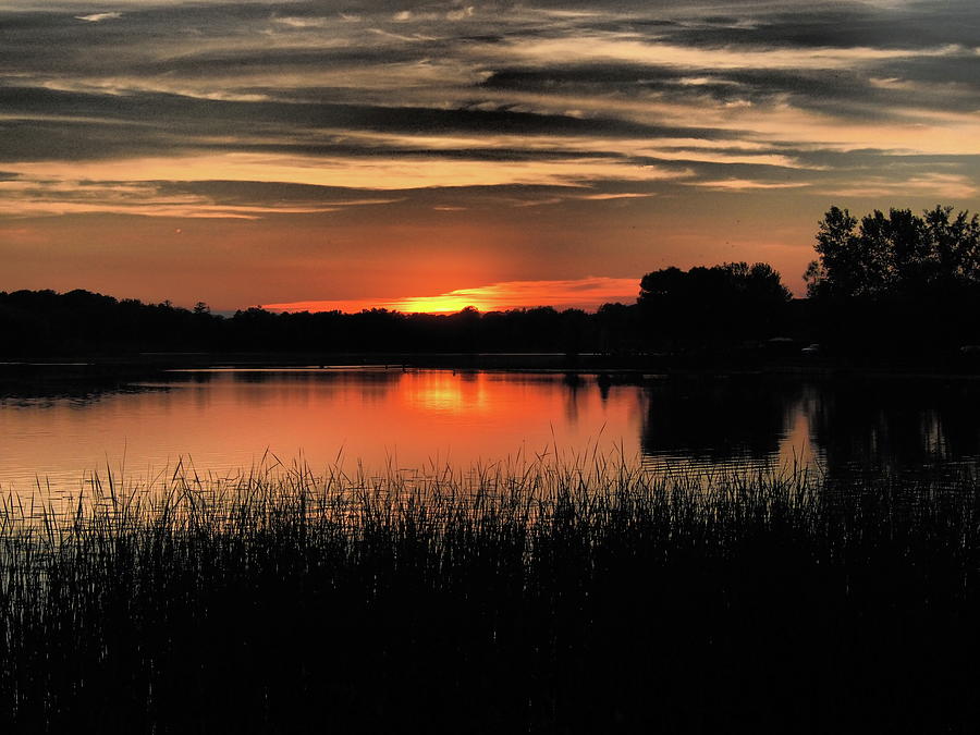 Sunset Photograph - Sunset over Bush Lake by Tom Halseth