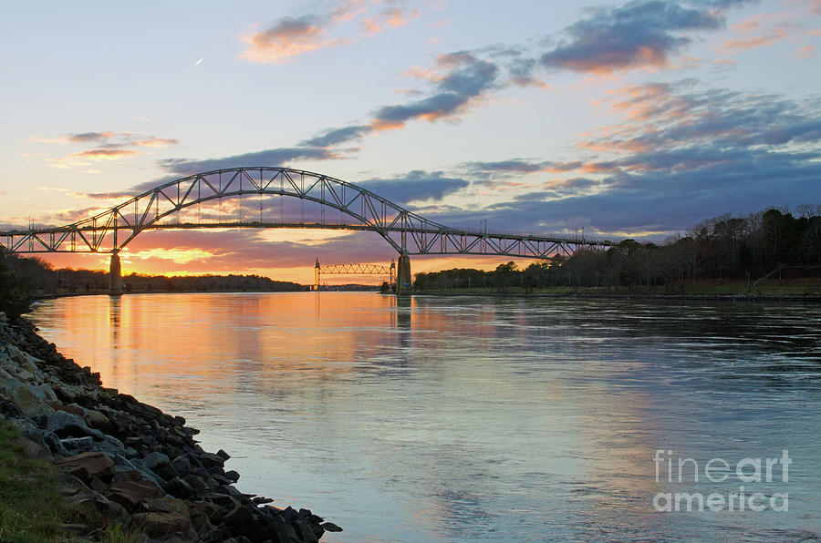 Sunset Over Cape Cod Canal Photograph by Michael Neelon - Fine Art America