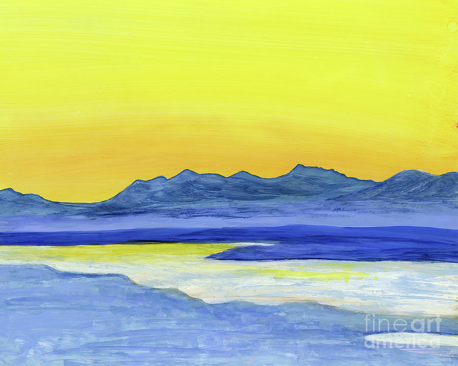 Sunset Over Cook Inlet Painting by Julie Greene-Graham