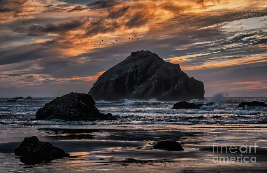 Sunset Over Face Rock Photograph by Al Andersen