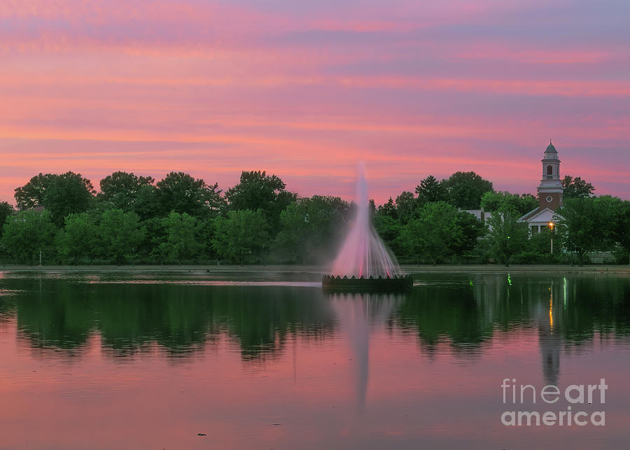 Sunset Over Fountain Lake Photograph