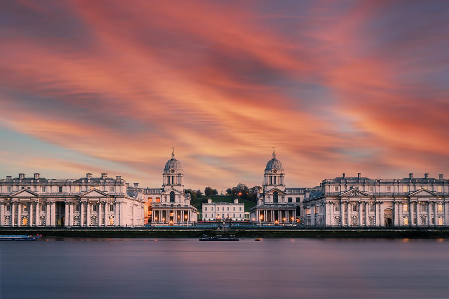 Sunset over Greenwich Photograph by Andrew Lalchan