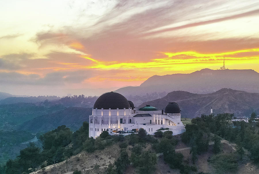 Sunset Over Griffith Observatory Photograph